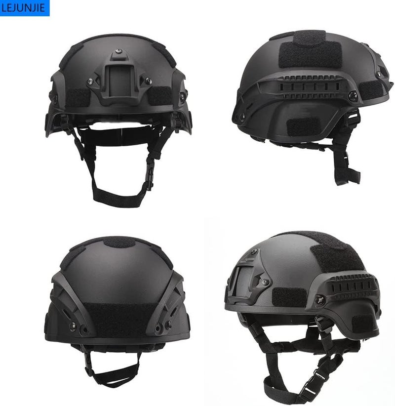 LEJUNJIE MICH Airsoft Helmet and Detachable Full Face Airsoft Mask Goggles with NVG Mount and Side Rail for Paintball-Hunting and Outdoor Activities - Image 5